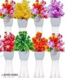 Plastic Artificial Flowers, Multioclor, Pack of 8