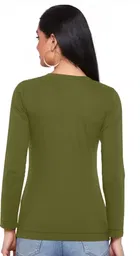 Cotton Blend Printed T-shirt for Women 