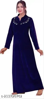 Velvet Nightdress Set for Women 