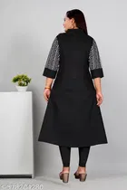 Solid Embroidered High-Slit Kurti for Women 