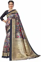 कानूड़ा प्रिंट्स फैंसी विमेंस मैसूर आर्ट सिल्क प्रिंटेड साड़ी 