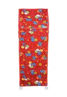 Baby 5 Shelve Unbreakable Material PVC Collapsible Wardrobe, Finish Color - Printed- Red, DIY, Do-It-Yourself- Red Color, Pack of 1