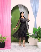 Net Gowns for Women,  Black  