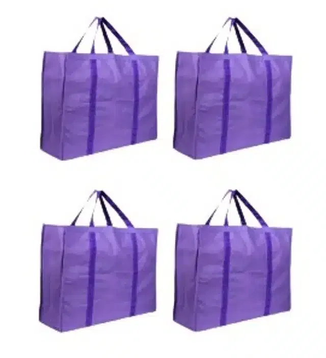 Multipurpose Handbag (Purple, Pack of 4)