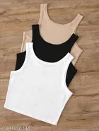 Lycra Top for Women, Black 