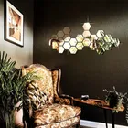 Acrylic Hexagon Shaped Wall Mirror Stickers 