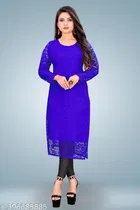 Net Kurti for Women,  Blue  