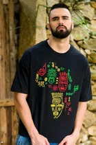 Cotton Printed  T-shirt for Men, Navy Blue 