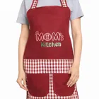 Krishna E Moms Kitchen Waterproof Aprons  with Pocket Pack of 1 Red