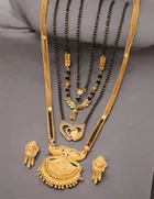 Combo of 4 Pcs Mangalsutras with Earrings Set for Women 