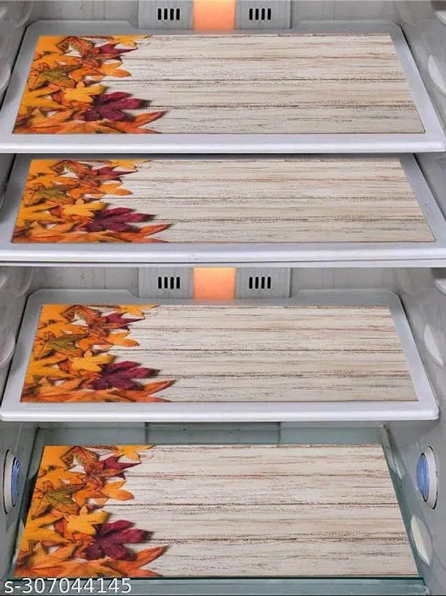 Waterproof Fridge Mats (Multicolor, Pack of 4)