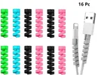 Immutable 16 Pieces Mobile Charging Cable & Earphones Wire Protector Cable Protector, Multi Color