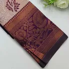 Dola Silk Zari Woven Saree for Women, Beige & Maroon 