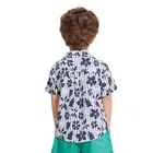 Cotton Blend Printed Shirt For Boys, Blue 
