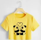 Printed Crop T-shirt for Women 