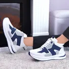 Sports Shoes for Men, White & Navy Blue 