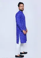 Cotton Printed Full Sleeves Kurta with Pyjama for Men 