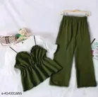 Polyester Solid Clothing Set for Girls, Purple 