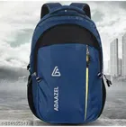 Polyester Backpack for Men & Women (Navy Blue & Black)