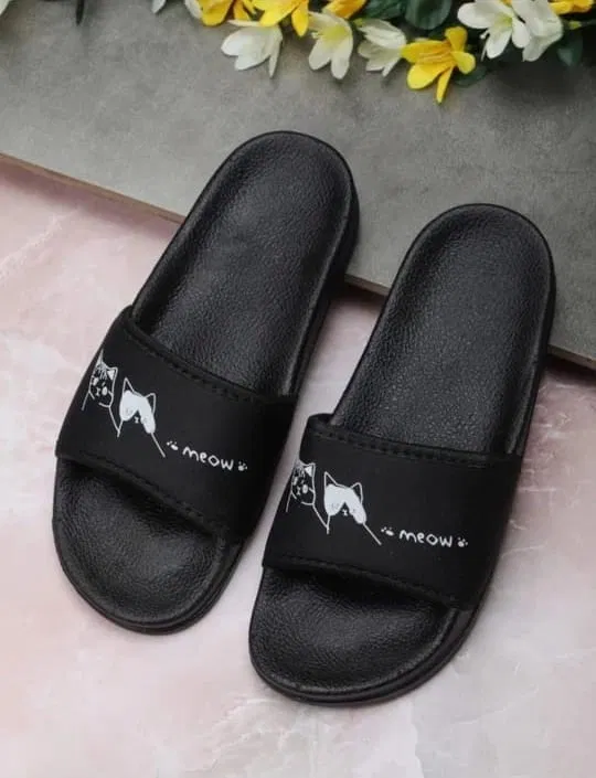 Sliders for Women (Black, 8)