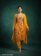 Bandhani Printed Jaipuri Designs Embroidered Top Bottom Duppata for Women 