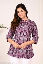 Rayon Three Quarter Sleeves Top for Women 