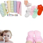 Cotton Frill Socks (Set of 4) with 8 Pcs Hankies for Infants (Multicolor, Set of 2)