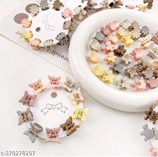 Plastic Hair Clips for Women & Girls (Multicolor, Pack of 30)