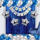 Happy Birthday Balloon Decoration Kit, Blue, Set of 1