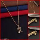 Alloy 2 Pcs Pendant with Chain & 2 Pair Earrings for Women 