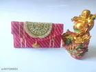 Fabric Clutch for Women (Pink)