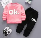 Hosiery Cotton Full Sleeves T-Shirt with Pant Clothing Set for Kids 