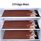 PVC Printed Fridge Top Cover with 3 Pcs Shelf Mats & Handle Cover 