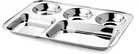 JENSON Steel 5 Partition Plate (12.7 cm Dia, Pack of 1)
