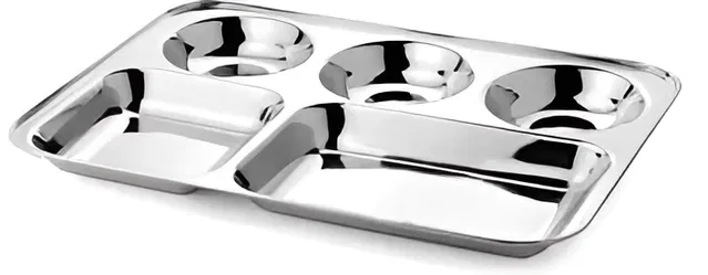 Steel 5 Partition Plate, 12.7 cm Dia