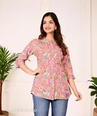 Rayon Three Quarter Sleeves Top for Women 