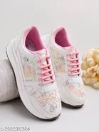 Solid Synthetic Sneakers for Women 