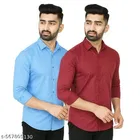 Polycotton Solid Shirts for Men, Multicolor 