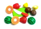 Realistic Sliceable 5 Pcs Fruits with Knife & Chopping Board for Kids 