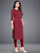 Crepe Striped Kurti for Women 