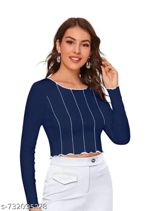 Top & Bottom Sets for Women (Navy Blue, M)
