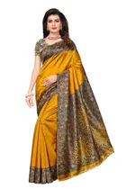 Art Silk Kalamkari Saree for Women 