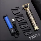 T9 Metal Buddha Trimmer for Men-Gold + TWS Earbuds[White] with 2-3 Hours Playback Time Combo