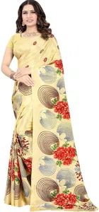Crepe Printed Saree for Women 