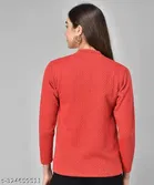 Woolen Solid Full Sleeves Sweater for Women 