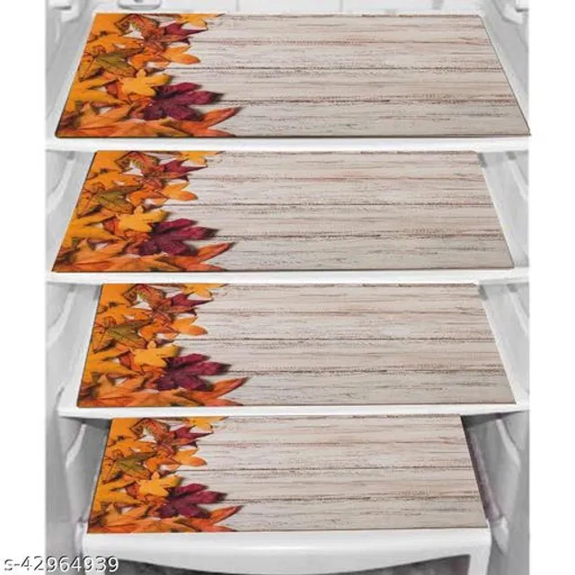 Waterproof Fridge Mats (Multicolor, Pack of 4)