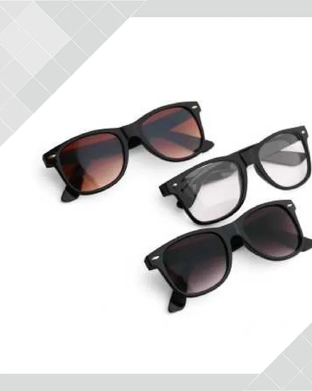 Plastic Square Shape Sunglasses for Men (Multicolor)