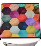Knit Printed Fridge Top Cover with Side Pockets 