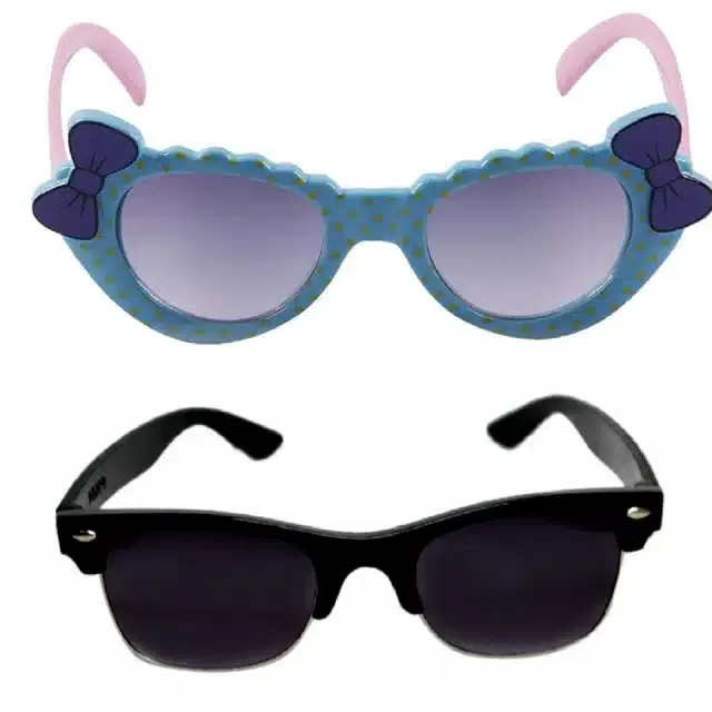 UV Protected Sunglasses for Kids (Pack of 2, Multicolor)