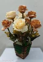 Plastic Artificial Flower With Pot,Multicolour